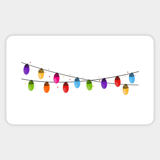 Colorful light bulb Merry Christmas Sticker